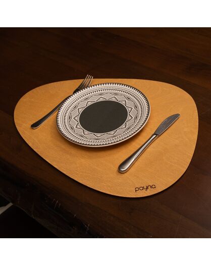 6 Sets de table en bois Pear marron - 33x45 cm